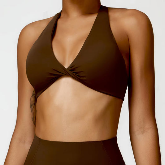 Twist-Front Plunge Bra